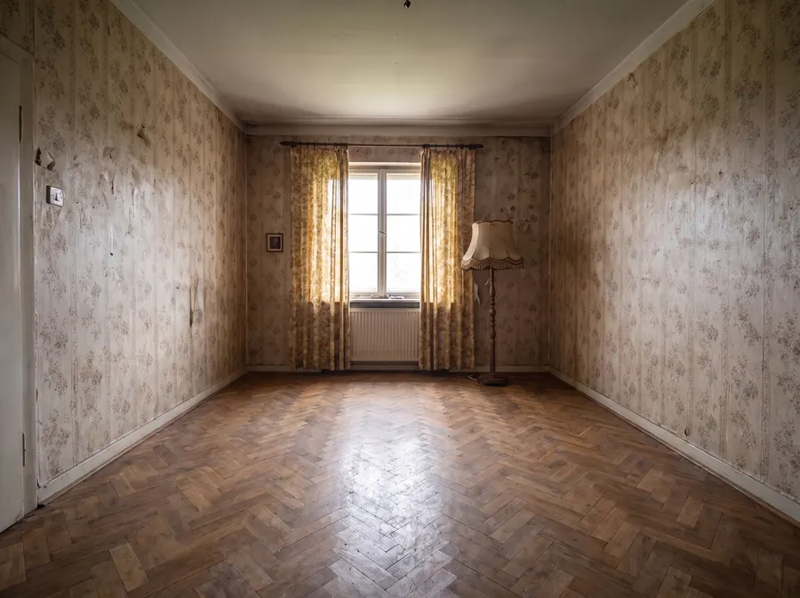Beispielhafte leere, besenreine Wohnung nach der Auflösung (KI-generierte Visualisierung)